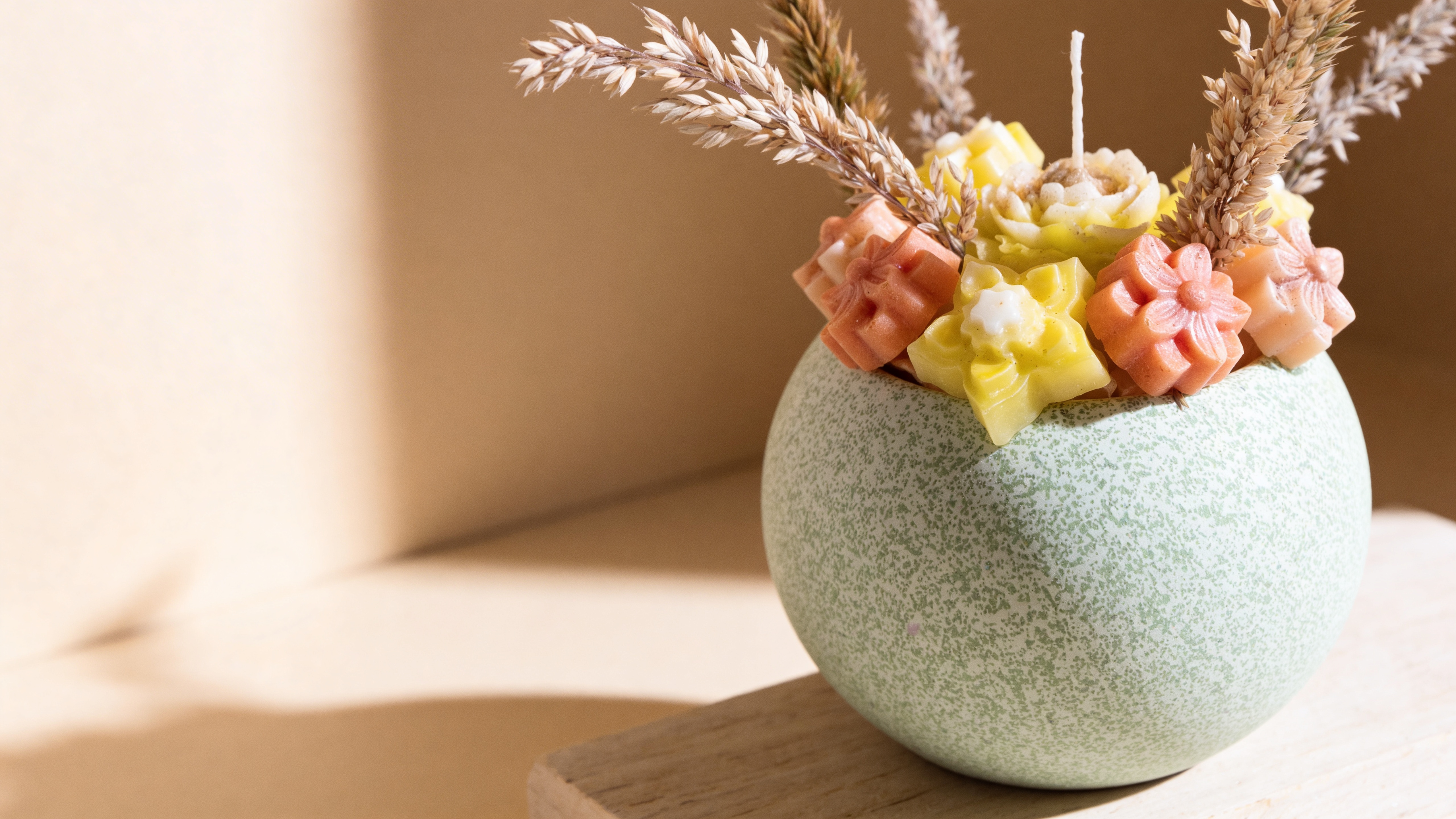 Ramo botánico de parafina artesanal 01 — regalo de parafina artesanal